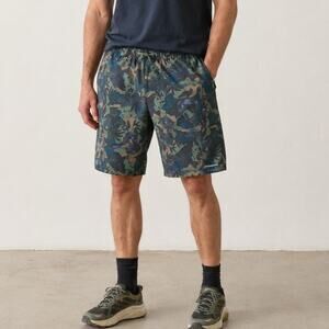 Patagonia Men's Lands and Water Sedge Green Multi Trails Performance Shorts